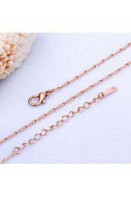 Fashion Snake Shape Rose Gold Plated Copper Alloy Chain Necklace(Gold,Rose Gold,White Gold)(1Pc)