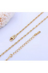 Fashion Snake Shape Rose Gold Plated Copper Alloy Chain Necklace(Gold,Rose Gold,White Gold)(1Pc)