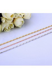 Fashion Snake Shape Rose Gold Plated Copper Alloy Chain Necklace(Gold,Rose Gold,White Gold)(1Pc)