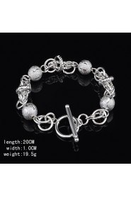 Fashion Sterling Beading Silver Women's Bracelet