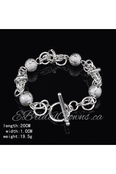 Fashion Sterling Beading Silver Women's Bracelet