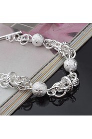 Fashion Sterling Beading Silver Women's Bracelet