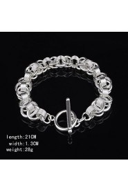 Fashion Sterling Beading Silver Women's Bracelet