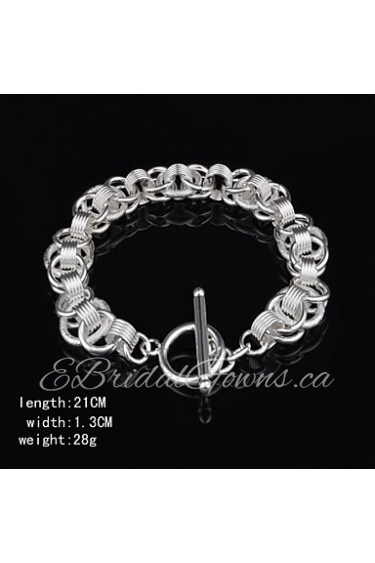 Fashion Sterling Beading Silver Women's Bracelet