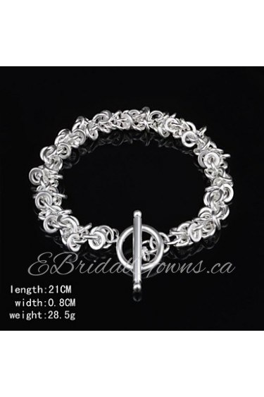 Fashion Sterling Beading Silver Women's Bracelet