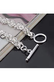 Fashion Sterling Beading Silver Women's Bracelet