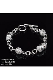 Women's Cuff Bracelet Silver Rhinestone