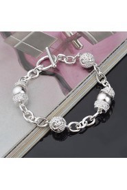 Women's Cuff Bracelet Silver Rhinestone