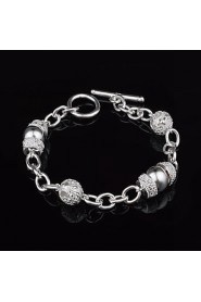 Women's Cuff Bracelet Silver Rhinestone