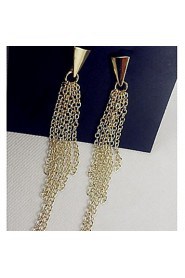 Diamond Chain Tassel Earring