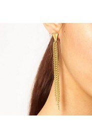 Diamond Chain Tassel Earring