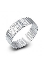 Fashion Sterling Silver Plated Bangle Women's Bracelet