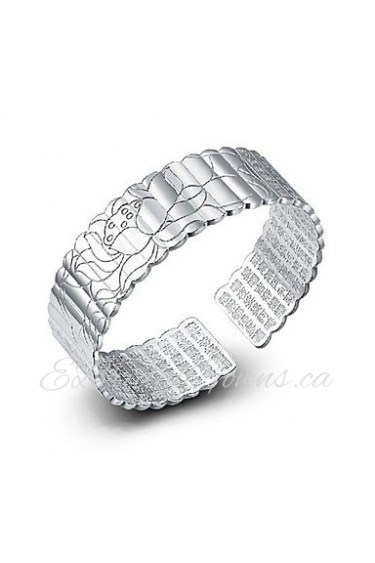 Fashion Sterling Silver Plated Bangle Women's Bracelet