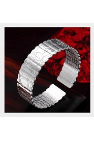 Fashion Sterling Silver Plated Bangle Women's Bracelet