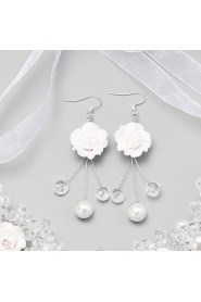 Drop Earrings Women's Imitation Pearl/Alloy Earring Crystal/Imitation Pearl