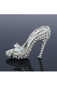 Red High-Heeled Shoes Brooch Broach Pins Rhinestone Crystal (More Colors)