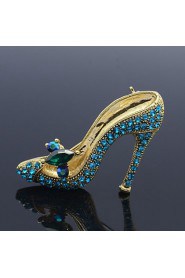 Red High-Heeled Shoes Brooch Broach Pins Rhinestone Crystal (More Colors)