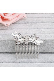 Women's Crystal Headpiece-Wedding / Special Occasion / Casual / Office & Career / Outdoor Hair Combs 1 Piece Clear Round
