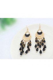 European Style Bohemian Tassel Crescent Earrings(More Colors)