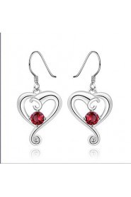 Drop Earrings Women's Silver Earring Cubic Zirconia