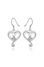 Drop Earrings Women's Silver Earring Cubic Zirconia