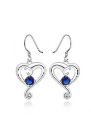 Drop Earrings Women's Silver Earring Cubic Zirconia