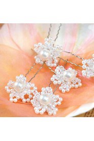 Two Pieces Pearls Wedding/Special Occasion Hairpins