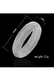 Fashion Sterling Silver Plated Bangle Women's Bracelet