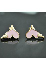 Fashion Alloy Drip Love Fashion Earrings(More Color)