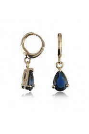 Fashion Exquisite Copper Water Droplets Zircon Earrings(More Colors)