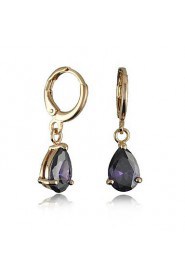 Fashion Exquisite Copper Water Droplets Zircon Earrings(More Colors)