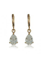 Fashion Exquisite Copper Water Droplets Zircon Earrings(More Colors)