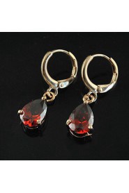 Fashion Exquisite Copper Water Droplets Zircon Earrings(More Colors)