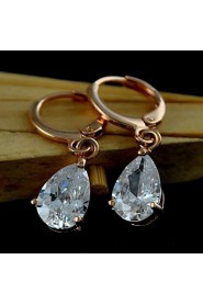 Fashion Exquisite Copper Water Droplets Zircon Earrings(More Colors)