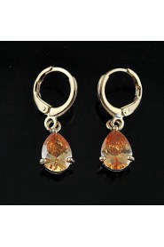 Fashion Exquisite Copper Water Droplets Zircon Earrings(More Colors)