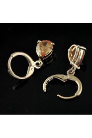 Fashion Exquisite Copper Water Droplets Zircon Earrings(More Colors)