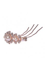 Flowers Alloy Hair Combs With Imitation Pearl/Rhinestone Wedding/Party Headpiece