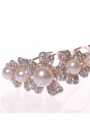 Flowers Alloy Hair Combs With Imitation Pearl/Rhinestone Wedding/Party Headpiece