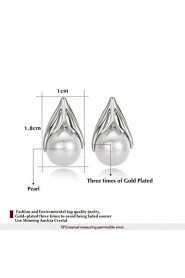 Hoop Earrings Women's Alloy Earring Imitation Pearl