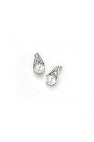 Hoop Earrings Women's Alloy Earring Imitation Pearl