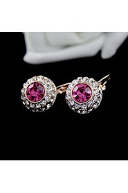 Hoop Earrings Women's Alloy Earring Rhinestone