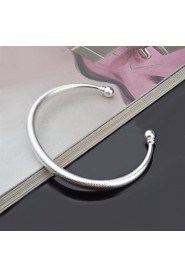 Women's Cuff Bracelet Silver Non Stone