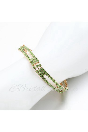 Women's Chain Bracelet Alloy Rhinestone