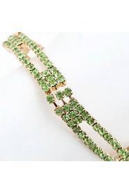 Women's Chain Bracelet Alloy Rhinestone