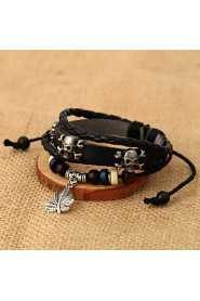 Fashion Genuine Leather Best Sales Bracelet(Black)(1Pc)