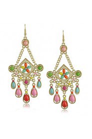 Chandelier Earrings Women's Alloy Earring Multi-stone