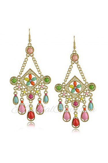 Chandelier Earrings Women's Alloy Earring Multi-stone