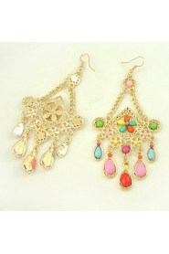 Chandelier Earrings Women's Alloy Earring Multi-stone