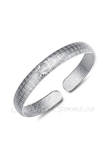 Fashion Sterling Silver Plated Bangle Women's Bracelet