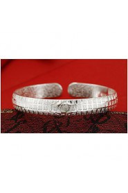 Fashion Sterling Silver Plated Bangle Women's Bracelet